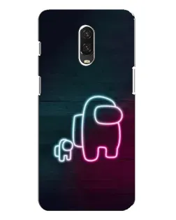 Чехол для OnePlus 6T с картинкой «Among Us неон-арт»