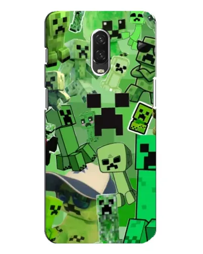 Чехол для OnePlus 6T с картинкой «Криперы Minecraft»