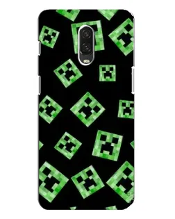 Чехол для OnePlus 6T с картинкой «Паттерн с криперами»