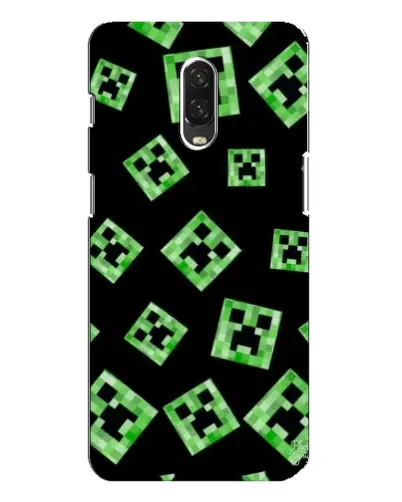 Чехол для OnePlus 6T с картинкой «Паттерн с криперами»