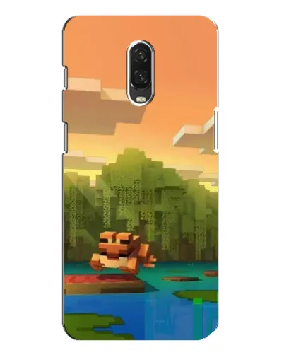 Чехол для OnePlus 6T с картинкой «Майнкрафт закат солнца»
