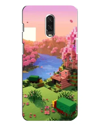 Чехол для OnePlus 6T с картинкой «Розовое дерево Minecraft»