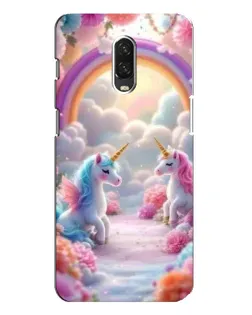 Чохол для OnePlus 6T з картинкою «Веселка і єдинороги»