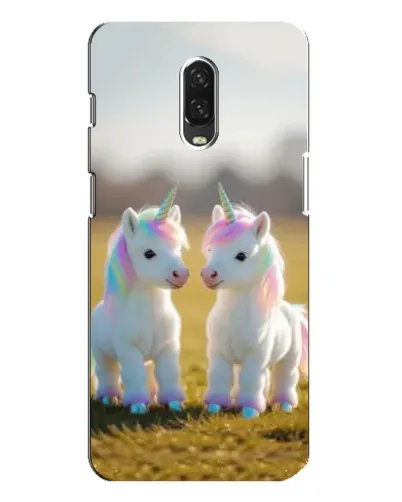 Чохол для OnePlus 6T з картинкою «Пара єдинорогів»