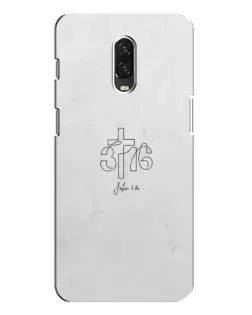 Чохол для OnePlus 6T з картинкою «Івана 3:16 Хрест»