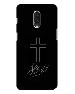 Чехол для OnePlus 6T с картинкой «Графический крест Jesus»