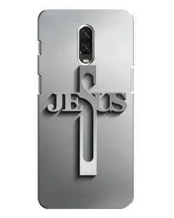Чехол для OnePlus 6T с картинкой «Металлический крест Jesus»