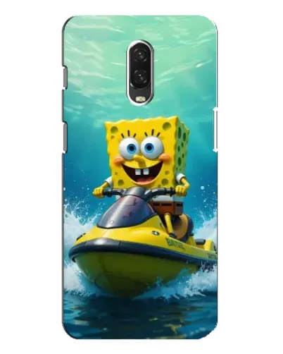 Чохол для OnePlus 6T з картинкою «Спанч Боб на гідроциклі»