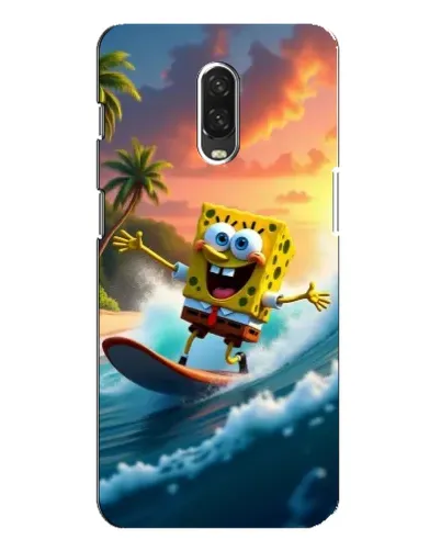 Чохол для OnePlus 6T з картинкою «Губка Боб серфінгіст»