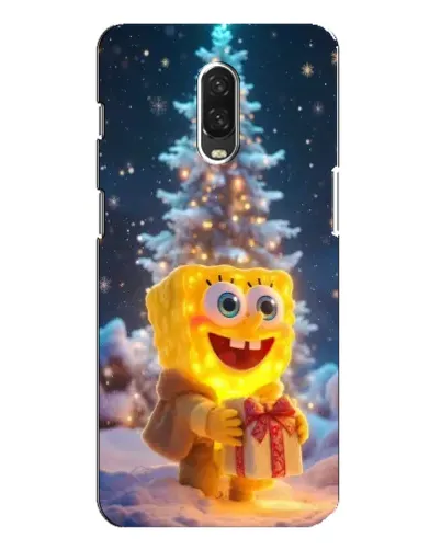 Чохол для OnePlus 6T з картинкою «Різдвяний Спанч Боб»