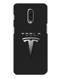 Чехол для OnePlus 6T с картинкой «Стальной логотип Tesla»