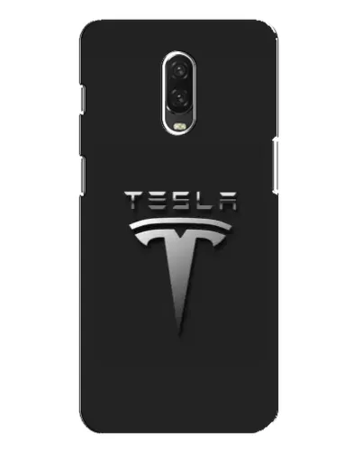 Чехол для OnePlus 6T с картинкой «Стальной логотип Tesla»