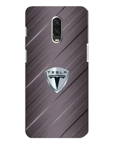 Чехол для OnePlus 6T с картинкой «Металлическая текстура Tesla»