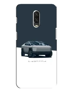Чехол для OnePlus 6T с картинкой «Серебристый Cybertruck Tesla»