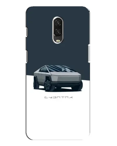 Чехол для OnePlus 6T с картинкой «Серебристый Cybertruck Tesla»