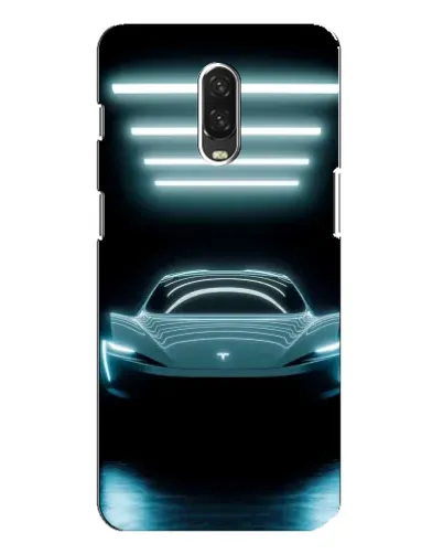 Чехол для OnePlus 6T с картинкой «Tesla в неоне»