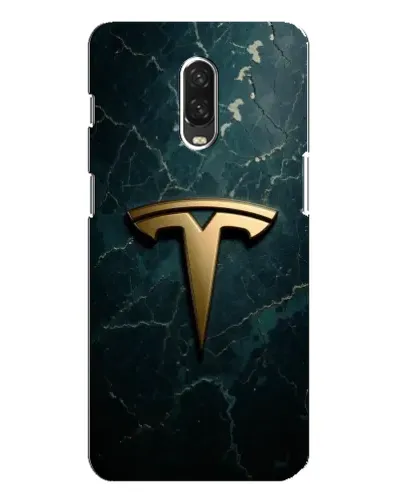 Чехол для OnePlus 6T с картинкой «Мраморная Tesla Gold»
