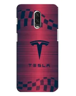 Чехол для OnePlus 6T с картинкой «Тесла красный карбон»
