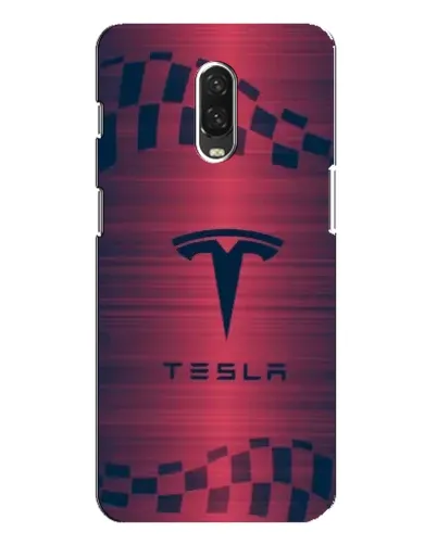 Чехол для OnePlus 6T с картинкой «Тесла красный карбон»