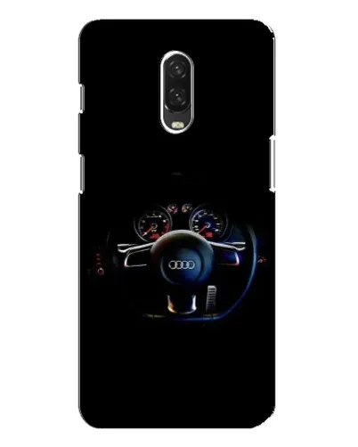 Чехол для OnePlus 6T с картинкой «Салон Audi — руль»