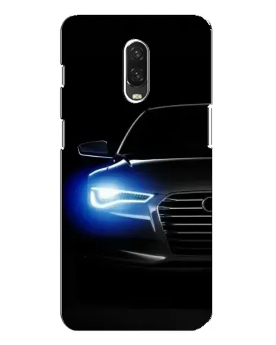 Чехол для OnePlus 6T с картинкой «Неоновый взгляд Audi»