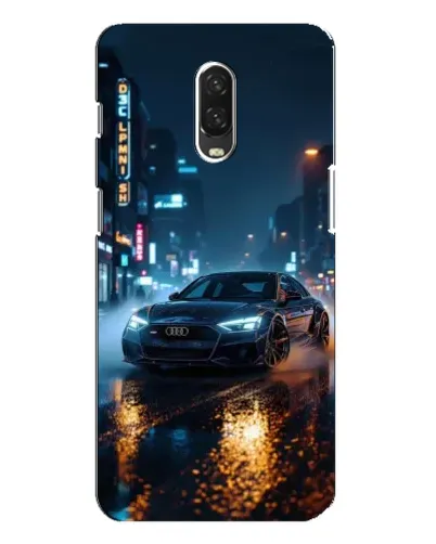 Чехол для OnePlus 6T с картинкой «Ночной город и Audi»