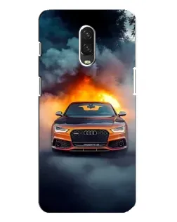 Чехол для OnePlus 6T с картинкой «Audi в огненном дыму»