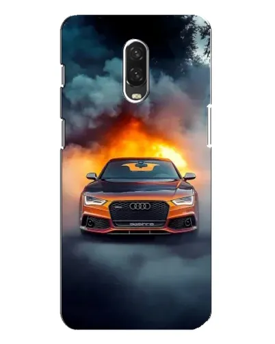 Чехол для OnePlus 6T с картинкой «Audi в огненном дыму»