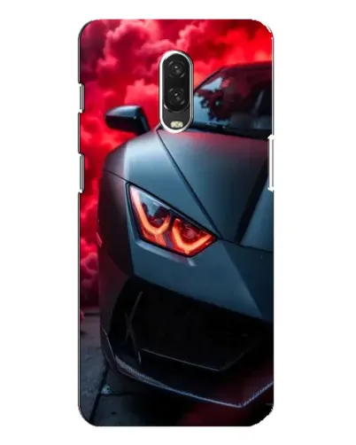 Чехол для OnePlus 6T с картинкой «Lamborghini красное сияние»