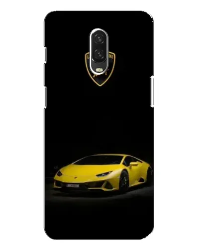 Чехол для OnePlus 6T с картинкой «Lamborghini желтый акцент»