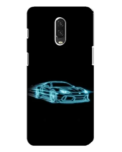 Чехол для OnePlus 6T с картинкой «Неоновый контур Lamborghini»