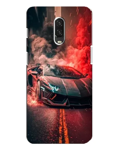 Чехол для OnePlus 6T с картинкой «Lamborghini красный дым»