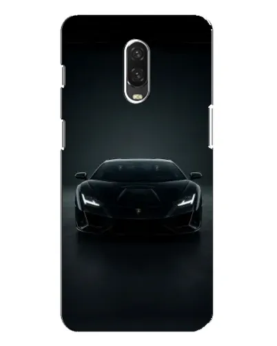 Чехол для OnePlus 6T с картинкой «Черный Lamborghini Aventador»