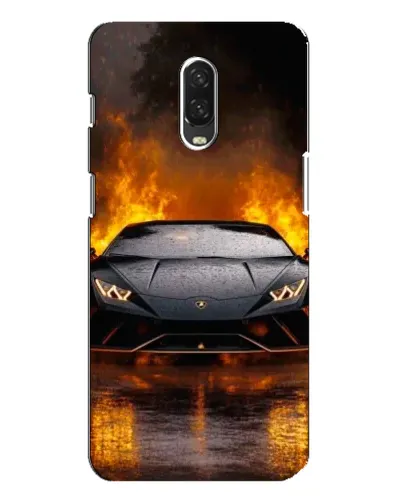 Чехол для OnePlus 6T с картинкой «Lamborghini в огне»