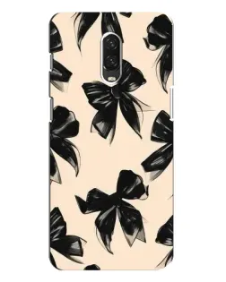 Чохол для OnePlus 6T з картинкою «Патерн чорні банти»