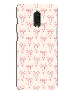 Чохол для OnePlus 6T з картинкою «Рожеві бантики Coquette»