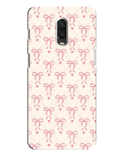 Чохол для OnePlus 6T з картинкою «Рожеві бантики Coquette»