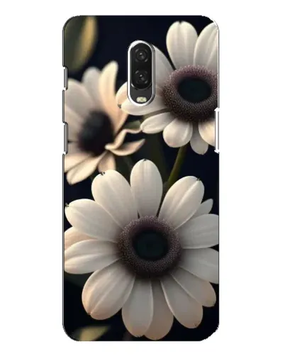 Чохол для OnePlus 6T з картинкою «Білі маргаритки макро»