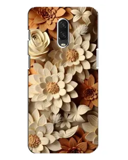 Чохол для OnePlus 6T з картинкою «Бежевий флористичний декор»