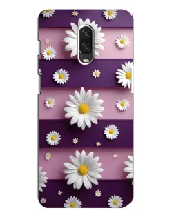 Чохол для OnePlus 6T з картинкою «Ромашки на фіолетовому»