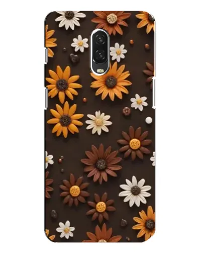 Чохол для OnePlus 6T з картинкою «Візерунок з маленьких соняшників»