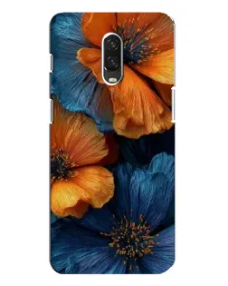 Чохол для OnePlus 6T з картинкою «Яскрава синьо-помаранчева флора»