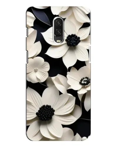 Чохол для OnePlus 6T з картинкою «Об'ємні білі квіти»