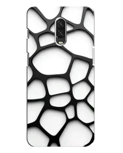 Чохол для OnePlus 6T з картинкою «Біла об'ємна сітка»