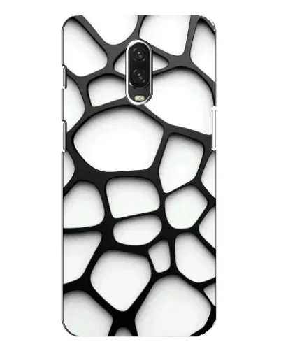 Чохол для OnePlus 6T з картинкою «Біла об'ємна сітка»