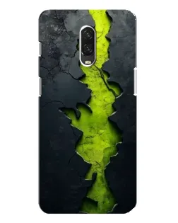 Чохол для OnePlus 6T з картинкою «Салатовий розлом скелі»