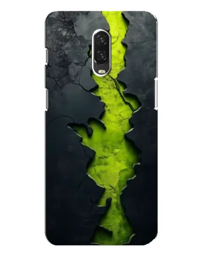 Чохол для OnePlus 6T з картинкою «Салатовий розлом скелі»