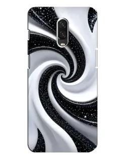 Чохол для OnePlus 6T з картинкою «Чорно-біла спіраль»