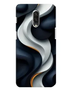 Чохол для OnePlus 6T з картинкою «Об'ємні чорно-білі стрічки»