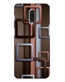 Чохол для OnePlus 6T з картинкою «Коричневі об'ємні квадрати»